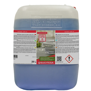 Aquagen Supra 45 Bp20 x20 Lts. Abrillantador para Lavalozas - Sucitesa