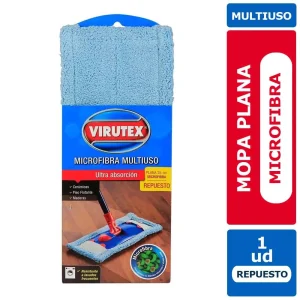 Mopa Plana Microfibra x35 Cm Repuesto Virutex