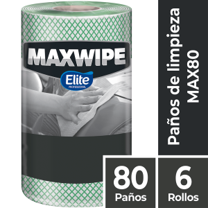 Paño Maxwipe 80 Verde 6 Rollos x 80 Paños
