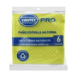 Paño Esponja Color Amarillo x6 VTX Pro