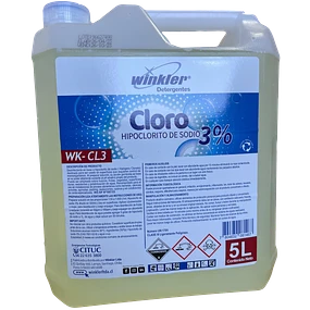 Cloro Hipoclorito Sodio 3% x5 Lts. Wk-Cl3