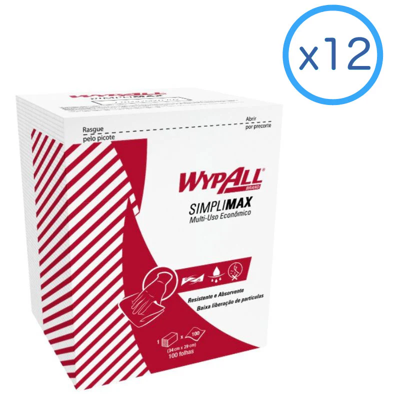 Paño Wypall X-50 Pre-Doblado Blanco 12x100 un. - 30243109