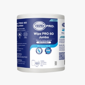 Paño Wipepro 60gr Roll Jumbo Blanco x890 Hojas VTX