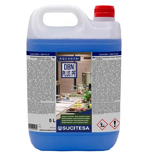 Aquagen Dbn Plus Pf Bp5 x5 Lts. Det. Desinf. Neutro Amonio - Sucitesa - Amonio Cuaternario sin Olor