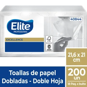 Toalla Elite Doblada Excellence DH Bca. 18x200