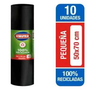Bolsa Basura Biorollo 50x70 x10 un. Virutex - para Contenedor 20-25 Lts.