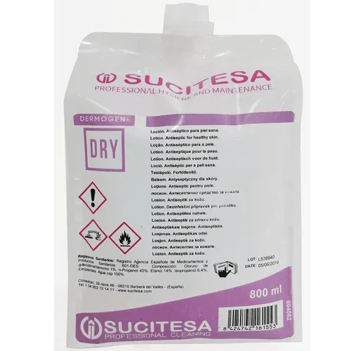 Dermogen Dry Bs 800 Ml. Locion Hidroalcoholica Spray Sachet
