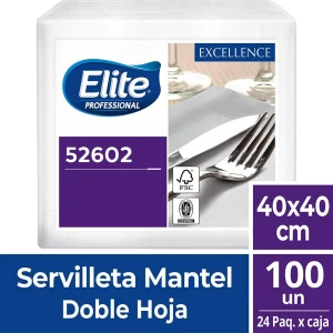 Servilleta Elite Mantel D/H 24 Pq.x100 un.