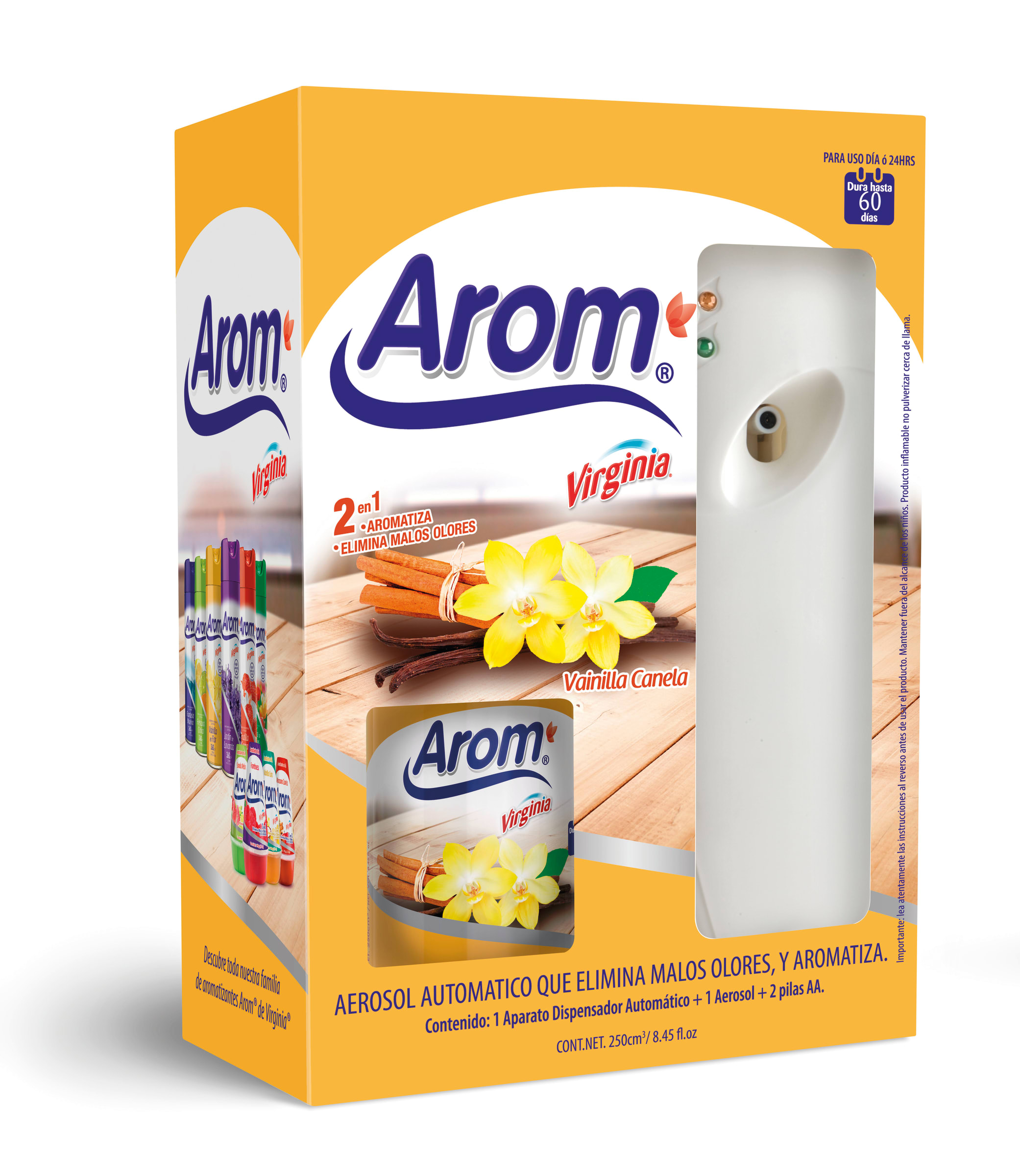Aparato+ Aer. Aut. Arom Vainilla-Canela x250 Cc.