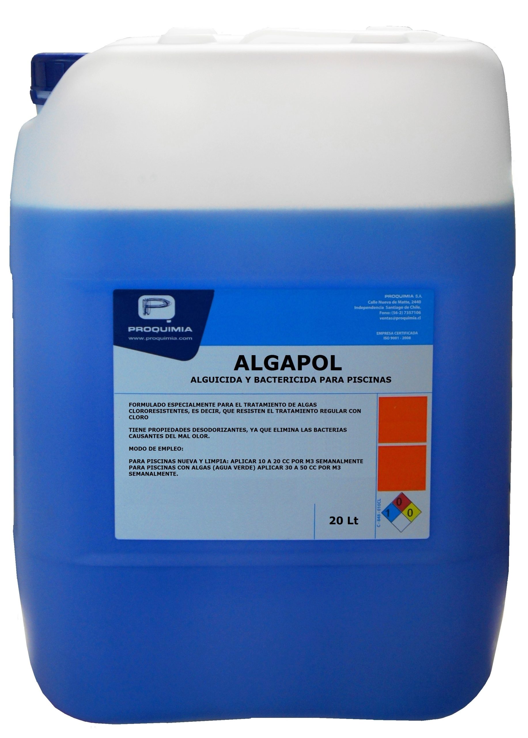 Algapol x20 Lts. Alguicida para Agua de Piscina - Proquimia