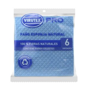 Paño Esponja Color Celeste x6 VTX Pro