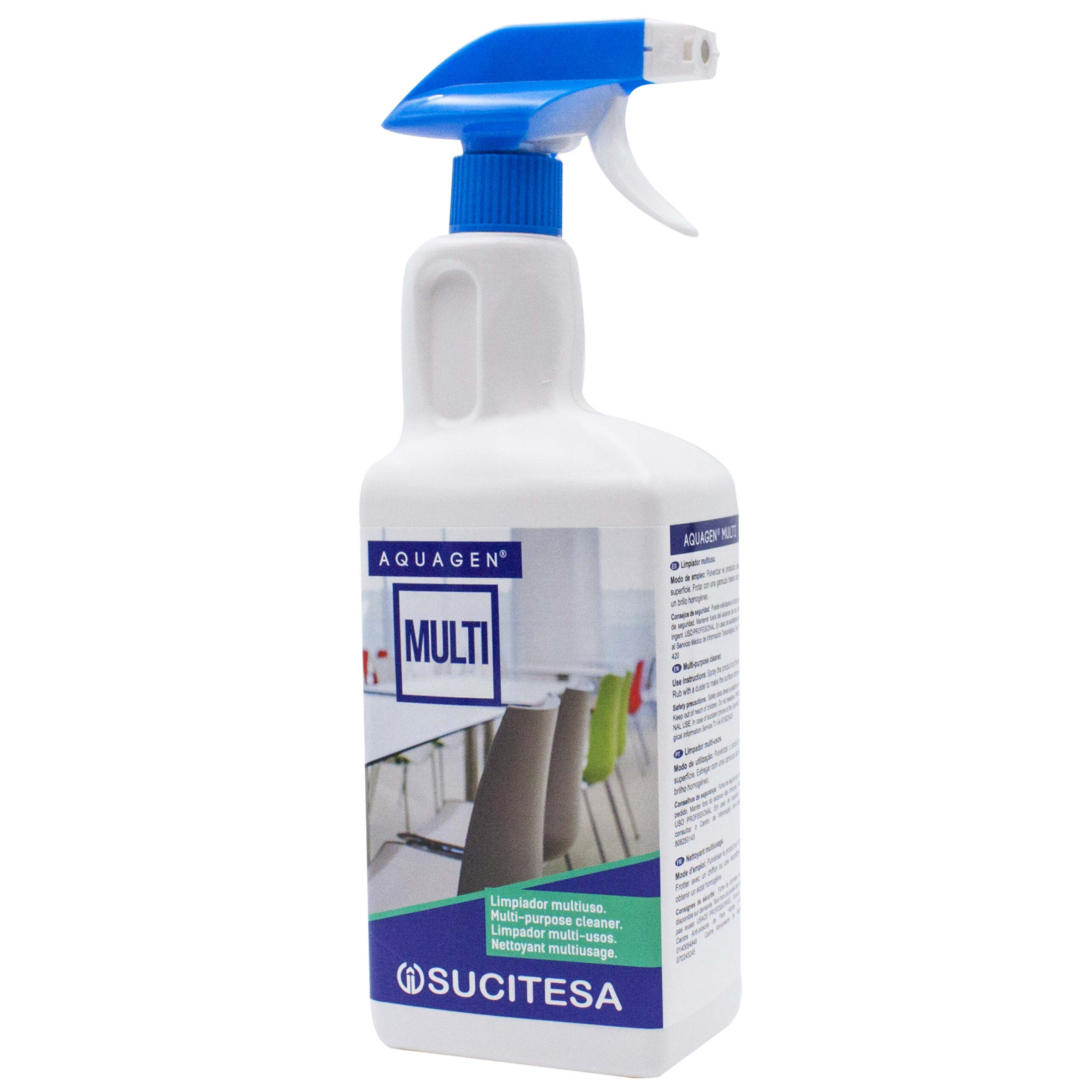 Aquagen Multi 1000 Ml. Pulv - Limpiador Multiuso Aroma Rosa - Sucitesa
