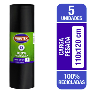 Bolsa Basura Biorollo 110x120 x5 un. VTX - para Contenedor 160-175 Lts.
