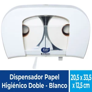 Disp. Hig. Doble Rollo Blanco Elite