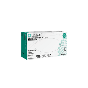 Guante Exam. Latex c/Polvo Blanco Tresor Talla L
