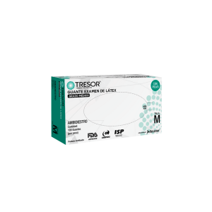 Guante Exam. Latex c/Polvo Blanco Tresor Talla M