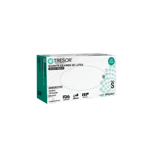 Guante Exam. Latex c/Polvo Blanco Tresor Talla S