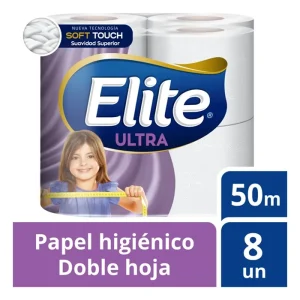 Papel Higiénico Elite 50 Mts. Ultra D/H 8 Paq.x4 un.