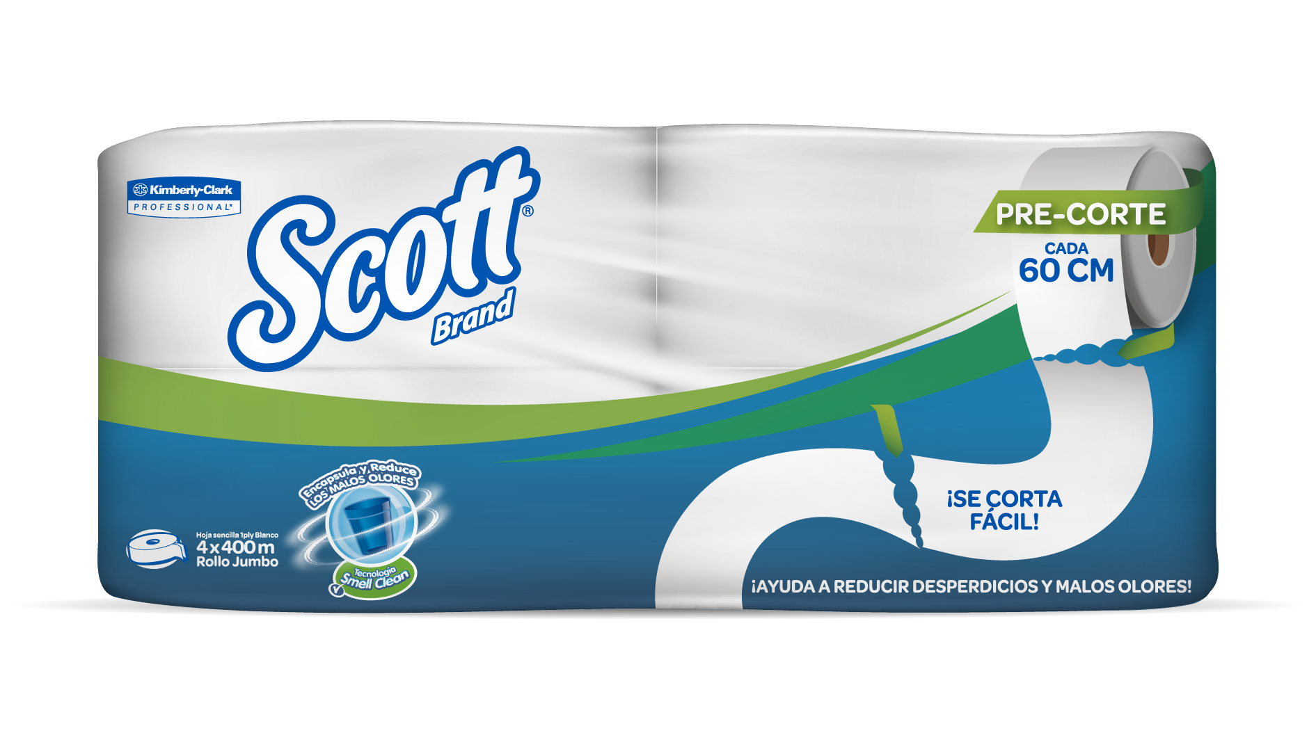 Papel Higiénico KCP Scott Jumbo 4x400 Mts. - 30223684