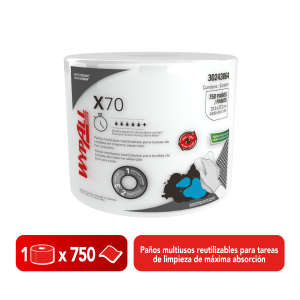 Paño Wypall X-70 Jumbo Roll x 750 un. Limpieza Pesada - 30243064