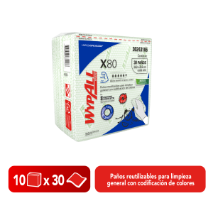 Paño Wypall X-80 x10 Paq. - 30243106