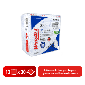Paño Wypall X-80 x10 Paq. - 30243107