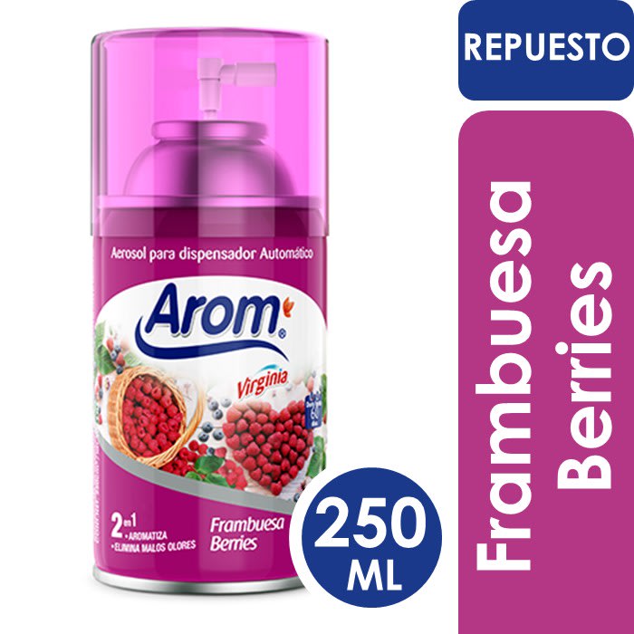 Recarga Aer. Aut. Arom Frambuesa 250 Ml.