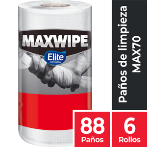 Paño Max70 Elite 6 Rollos* 88 un. Maxwipe