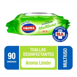 Toallas Desinfectantes Pouch Limón x90 VTX
