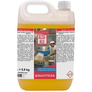 Sanigen Alca-Alu Bpa 5 * 5 Lts. - Desengrasante Metales - Sucitesa - Metales Blandos