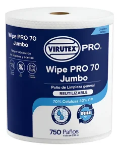 Paño Wipepro 70gr Jumbo Blanco x750 Hojas VTX Pro