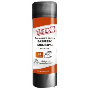 Bolsa de Basura Tremex Ecoactiva Negra 90x120 * 10 Ud - Capacidad 140 Lts.