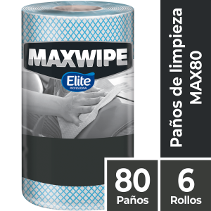 Paño Maxwipe 80 Azul 6 Rollos x 80 Paños