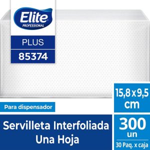 Servilleta Elite Interfoliada 30 Paq.x300 un.