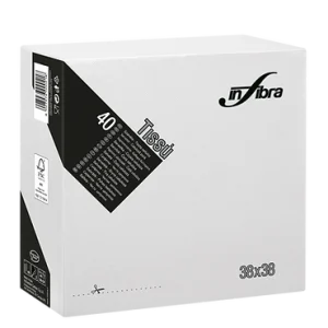 Servilleta Bianca Color Blanco 38x38 D/H 12x40 un.