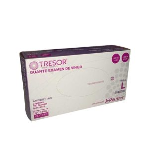 Guante Vinilo S/polvo Tresor Talla L x100 un.