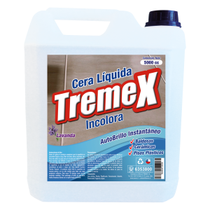 CERA LIQUIDA INCOLORA TREMEX AUTOBRILLO *5 LTS.