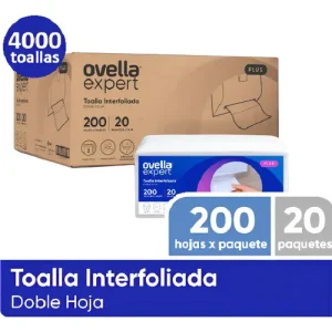 TOALLA INTERFOLIADA OVELLA 20*200 HJS D/H