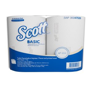 TOALLA SCOTT BASIC 2*200 MTS PRECORTADA