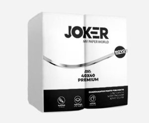 SERVILLETA MANTEL BLANCA JOKER 40x40 DOBLADA 24 PAQ X 50 UN