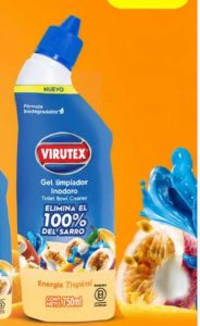 LIMPIADOR GEL INODORO ENERGIA TROPICAL X750 ML VIRUTEX