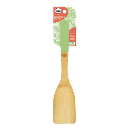 Volteador Liso Bambu Mango Silicona Verde x12 x12 un. - Ilko
